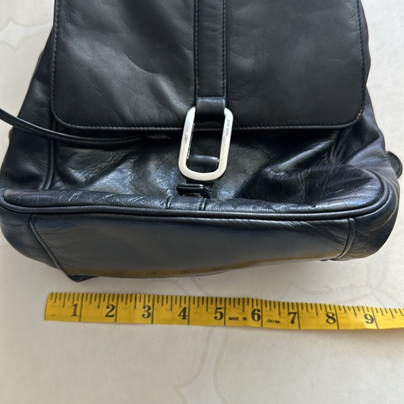 Nine West Retro Mini Leather Top Flap Draw String Backpack - Picture 11 of 16